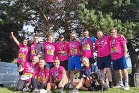 Last year's running group with their medals