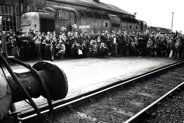 Hundreds visited the British Rail workshops at Hexthorpe, Doncaster to say farewell to the Deltic engines in February 1982
