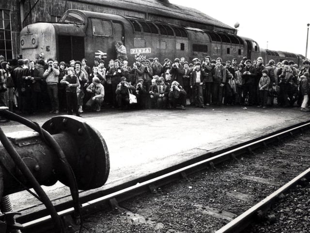 Hundreds visited the British Rail workshops at Hexthorpe, Doncaster to say farewell to the Deltic engines in February 1982