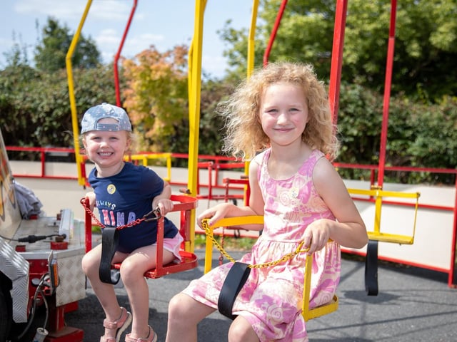 The Denmead Horticultural Society held their 73rd Village Show on saturday afternoon, with various live music acts, Punch & Judy, food and entertainment for all the family.Pictured - Molly, 3 and Elodie, 6Photos by Alex Shute