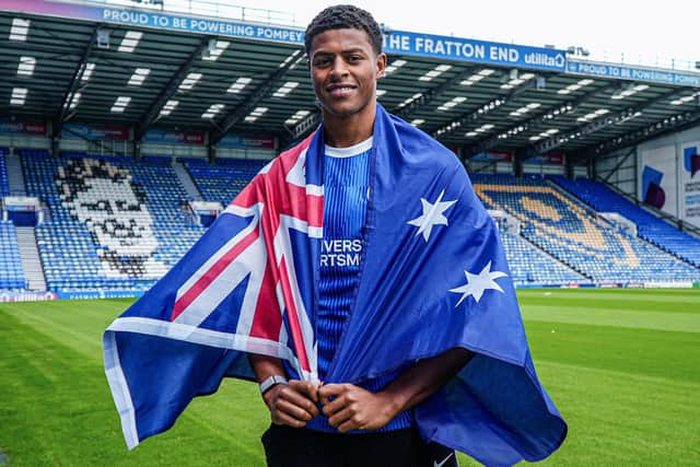 Striker Kusini Yengi scored a hat-trick in Pompey's 9-1 pre-seasonwin against Crawley on Saturday
