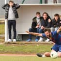 Dec Seiden is fouled during US Portsmouth's semi-final loss to Binfield. Picture: Keith Woodland