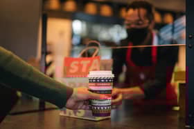The free drink is available today in Starbucks stores.