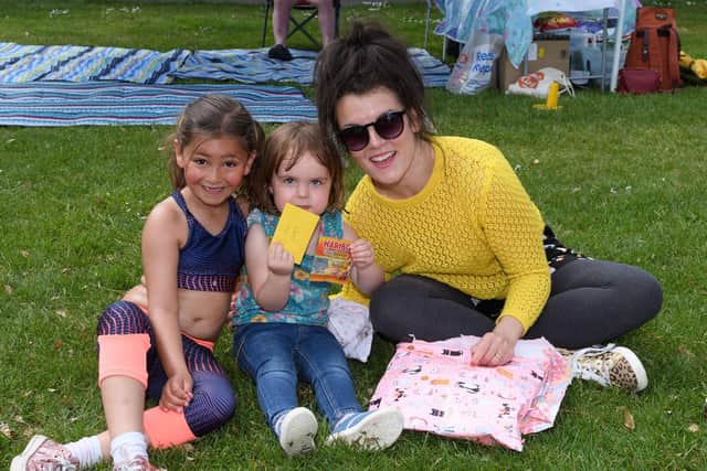 Pictured is: Leah enjoying her sixth birthday with her sister Skye, and her Auntie Betty. Picture: Keith Woodland
