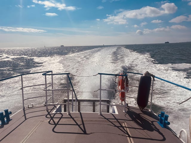 HMS Scimitar, a former Royal Navy patrol vessel, has been transformed into MV Lady Jean following a project in Gosport. She is due to sail to Tanzania and be used as a hospital boat.