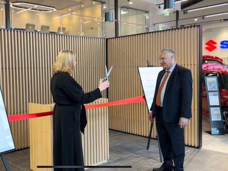 The SKODA and Suzuki showroom in Fitzherbert Road in Farlington, officially opened on Thursday, May 9, 2024. Pictured is Penny Mordaunt cutting the ribbon.Picture: Sarah Standing