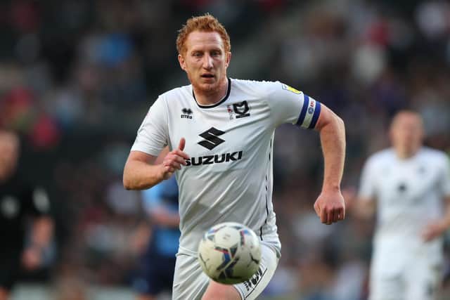 MK Dons captain Dean Lewington isn't happy with his team's form this season   Picture: Marc Atkins/Getty Images