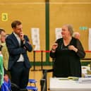 Executive head of place at Havant Borough Council, Alex Robinson, centre. Havant election count, Horizon Leisure Centre, Civic Centre Road, Havant Picture: Chris  Moorhouse (030524-12)