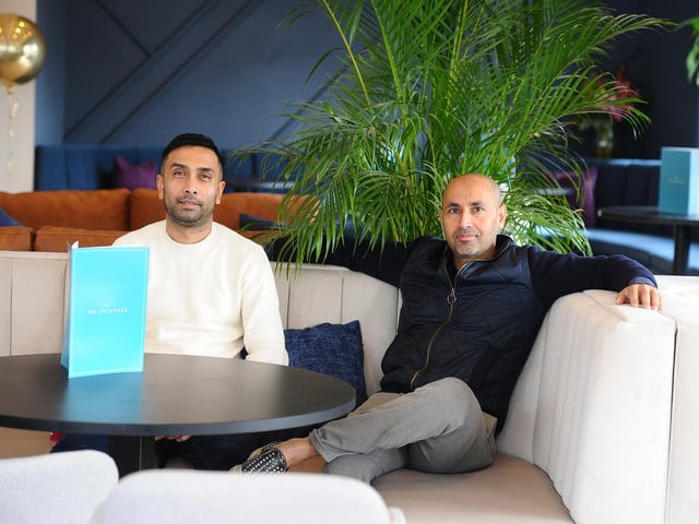 Co-owners, Abdul Kalam and Kas Miah, at the The Exchange which is opening in the old Natwest bank. Picture: Sarah Standing (250225-2471)