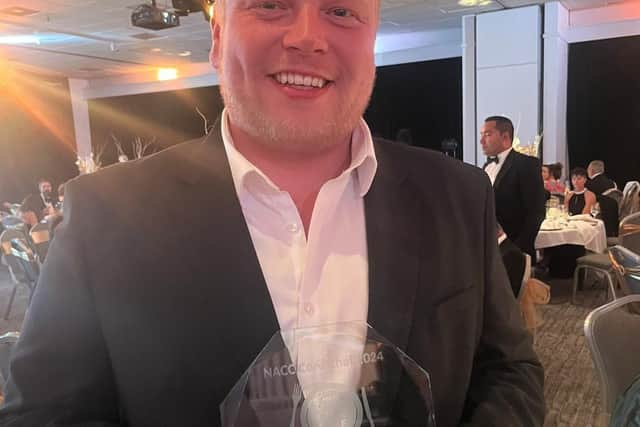 Wellington Vale's Head Chef, Samuel Sewell, winner of the NACC Care Chef of the Year competition