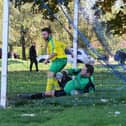 Portchester Rovers score again v Wickham. Picture by Kevin Shipp