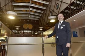 Christophe Mathieu, CEO of Brittany Ferries, pictured on board the company's new LNG-powered vessel Santoña at Portsmouth International Port. The company has signed a new voluntary charter against 'social dumping'. Picture: Sarah Standing