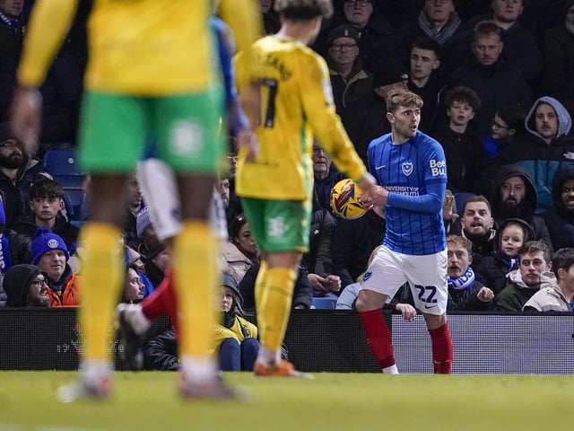 Pompey fans saw Zak Swanson make only his second home appearance in two months as a second-half substitute against Norwich.