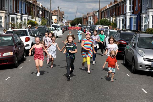 Francis Avenue was closed to through traffic for the afternoon to allow children to play in the street.

Picture: Sam Stephenson