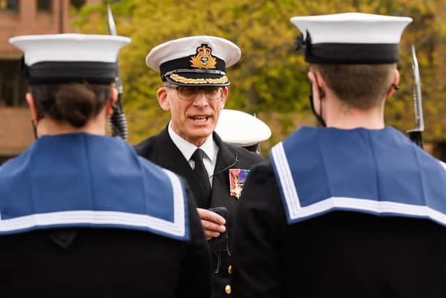 The 11 members of Perkins Division, named  after the first black commissioned officer, Captain John Perkins, an 18th Century contemporary of Admiral Nelson complete their three month training at HMS Collingwood