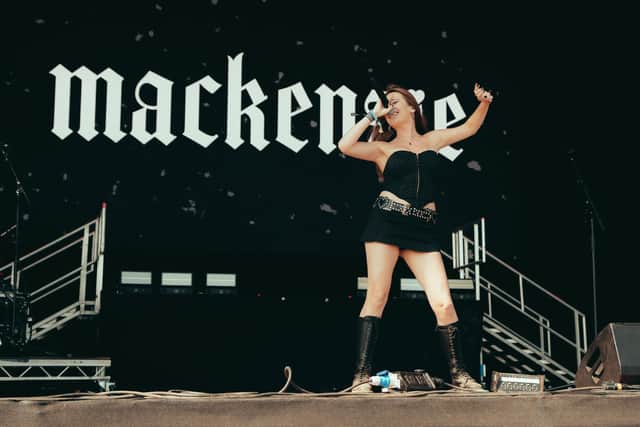Mackenzie on the Castle Stage at last summer's Victorious - part of her prize for winning The Road To Victorious competition