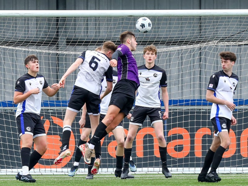 Gosport Falcons Black (purple) v Fleur de Lys Nelson. Picture: Chris Moorhouse
