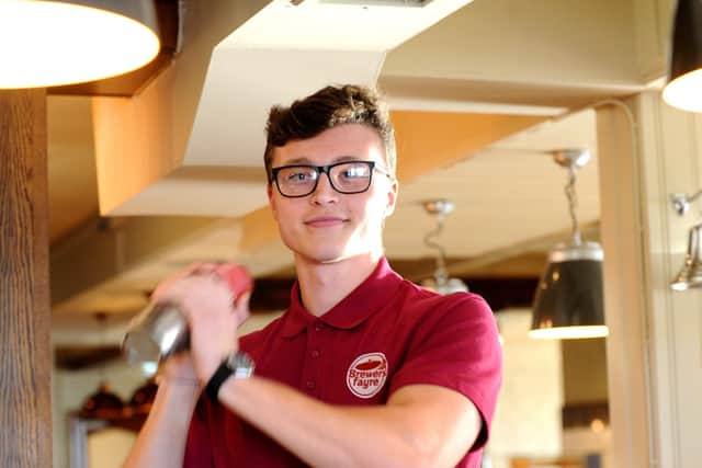 Clarence Pier Brewers Fayre pub has officially reopened on February 6, 2023.
Pictured: Kamil Panasiuk, team member,makes cocktails.
