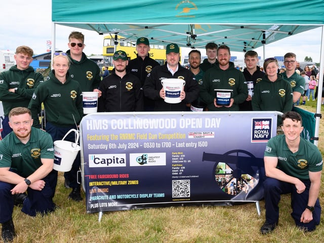 Pictured is: The HMS Collingwood Field Gun CrewPicture: Keith Woodland (080621-103)