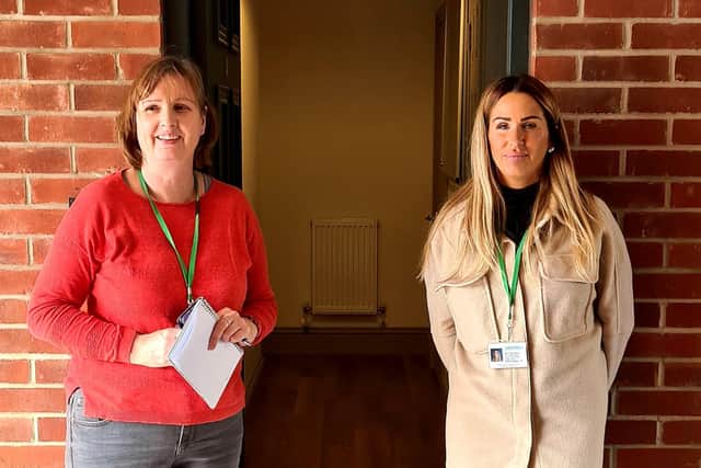 Helen Hill-Paul, left, and Carly Roberts who are support workers at the Portsmouth Rough Sleeping Hub in Elm Grove, which opened this month Picture: Portsmouth City Council
