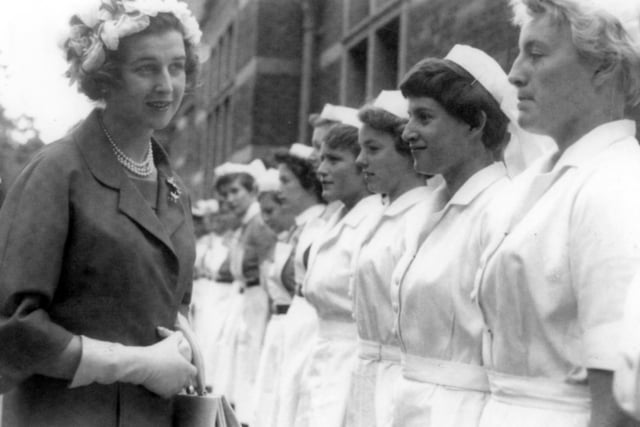 Princess Alexandra visit to Royal Haslar in 1969