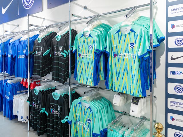 Racks of branded clothing at the new Pompey Store in Gunwharf Quays. Picture: Mike Cooter (011124)