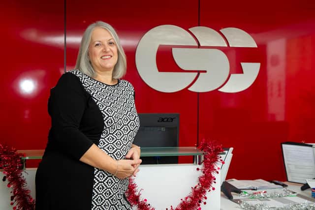 Karen Crundwell at her office at CSG