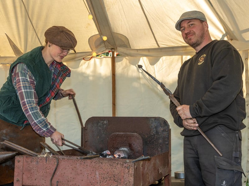 Pictured - Jade Smith and Joe The Smithy.