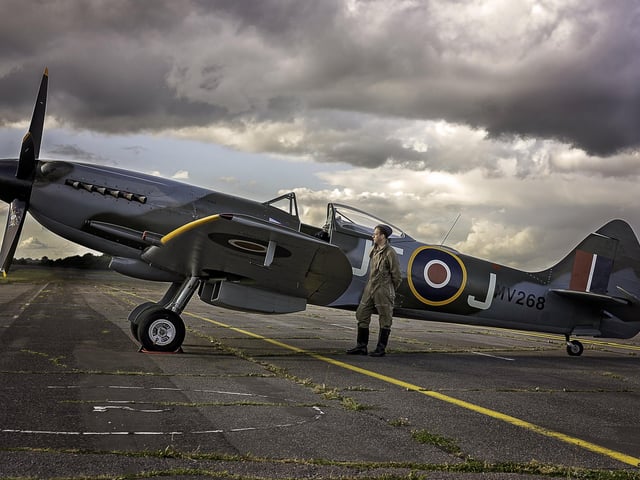 Spitfire at the Daedalus D-Day 75 event in 2019. Picture: Don James