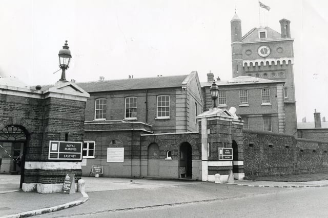 Royal Marines Barracks, Eastney in June 1985. The News PP4668