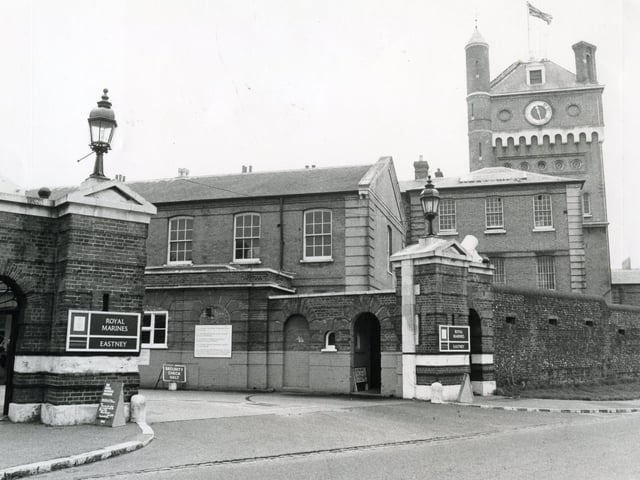 Royal Marines Barracks, Eastney in June 1985. The News PP4668