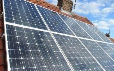 Solar panels like this example were installed on the house. Picture for illustrative purposes only