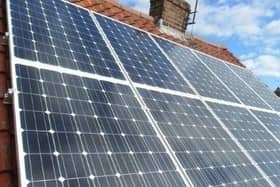 Solar panels like this example were installed on the house. Picture for illustrative purposes only
