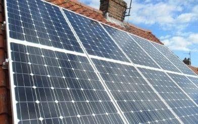 Solar panels like this example were installed on the house. Picture for illustrative purposes only