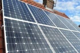 Solar panels like this example were installed on the house. Picture for illustrative purposes only