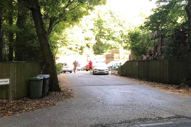 Police at a property off Winchester Road, Shedfield, on September 13 2020. Picture: Richard Lemmer