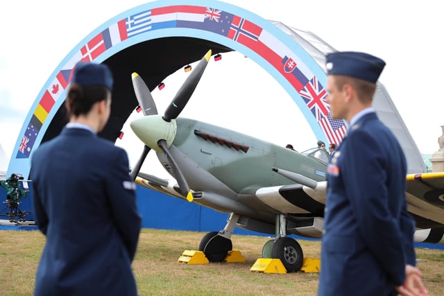 Royal Air Force personnel attend the D-Day 75 Commemorations