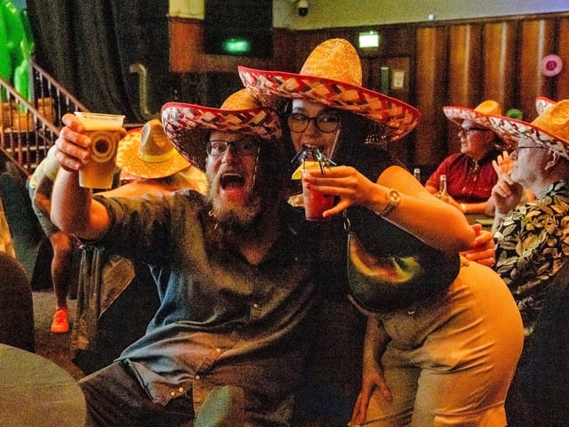 Pictured is: People enjoying themselves at the fiesta.
Picture: Keith Woodland