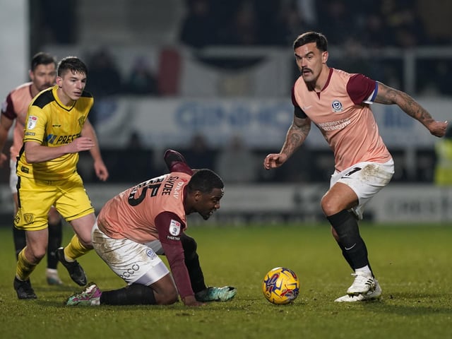 Marlon Pack made a welcome return to the Pompey starting XI at Burton