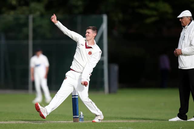 Charlie Whitfield, seen here in bowling action, impressed with the bat as Havant 2nds defeated Burridge 2nds in the Hampshire League. Picture: Chris Moorhouse