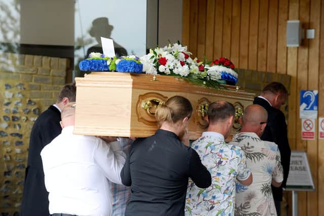 The funeral of Barry Cairns from Leigh Park took place on Friday, July 21, at The Oaks Crematorium in Havant.
Picture: Sarah Standing (210723-9760)