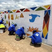 The anti-waste campaign includes street art and community theater. Picture: University of Portsmouth
