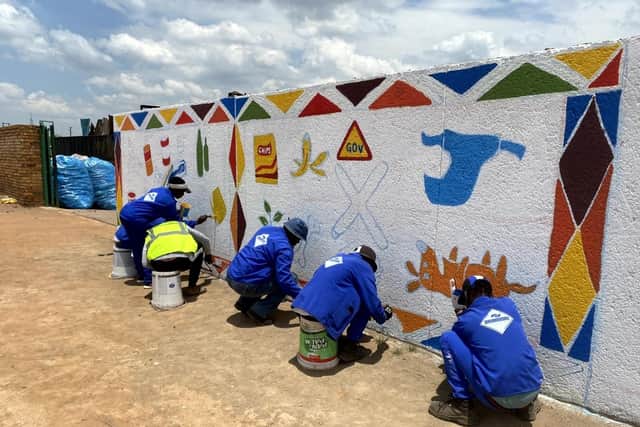 The anti-waste campaign includes street art and community theater. Picture: University of Portsmouth