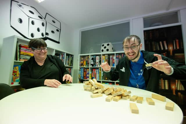 Ben Snook, with the help of his mum Jo Barrett, will be opening a gaming centre in Cosham high street, Portsmouth
Pictured: Ben Snook and his mum Jo Barrett at Retro Gameplay, Cosham, Portsmouth on Wednesday 26 January 2022
Picture: Habibur Rahman
