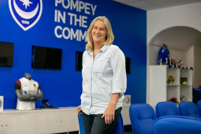 Clare Martin, 56, awarded Queen's birthday honour 

Pictured: Clare Martin at Portsmouth In The Community, Portsmouth on 30th May 2022

Picture: Habibur Rahman