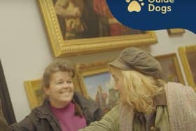 Still taken from Guide Dogs' My Sighted Guide volunteer appeal video. 