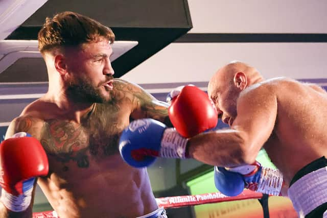 Joel McIntyre, left, has regained the English light heavyweight title. Picture: Barry Zee