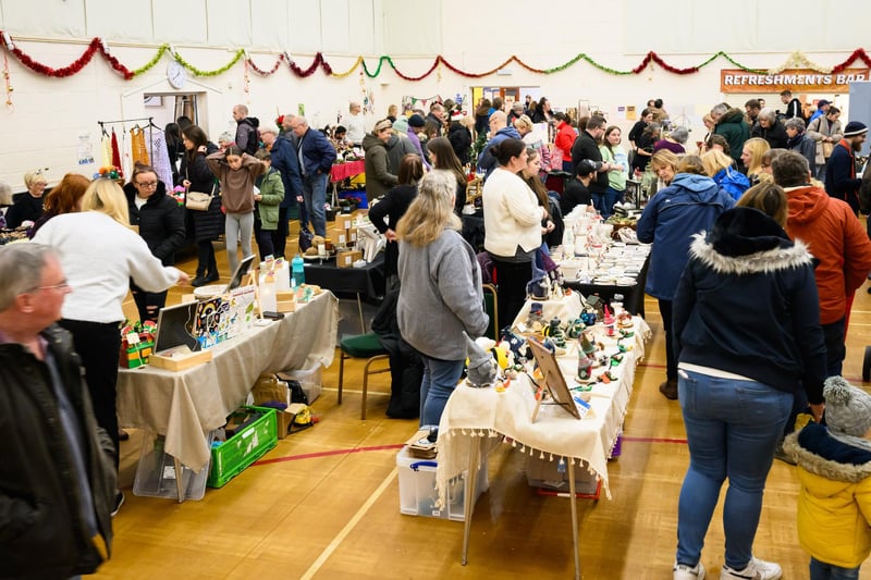 A view of the main hall at the Wickham Community Centre during the Christmas fayre