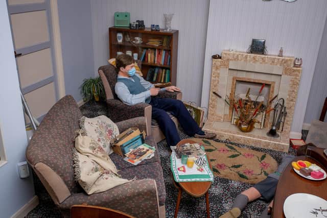 A 1950's room - but with a masked occupant
Picture: Habibur Rahman