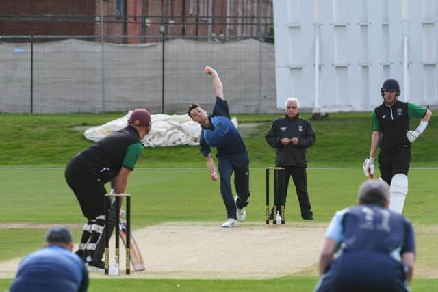 Portsmouth-born Jack Campbell, pictured in bowling action for Chester-le-Street in the North East League.